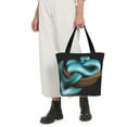 thumbnail image 4 of Goofa Blue Viper Snake Pattern Tote Bags,Large Capacity Bag,Beach Tote with Zipper Closure, Large Capacity and Foam Padding, 4 of 6