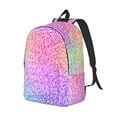 thumbnail image 2 of Daiia Colorful Glitters Vintage Canvas Backpack for Men and Women ,Hiking Backpack,Travel Laptop Bag for School,Large Capacity Backpack, 2 of 8