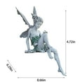 thumbnail image 3 of SMKE Sitting Fairy Statue Garden Ornament Resin Craft Landscaping Yard Decoration Park Lawn Decoration Home Patio Garden White fairy statues for garden fairy statues and figurines White, 3 of 4