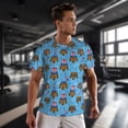 thumbnail image 3 of Wukai Cute Puppy Print Men's Short-Sleeved Mesh T-Shirt,Quick-Dry Short Sleeve Workout T-Shirt-5X-Large, 3 of 8