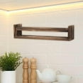 thumbnail image 6 of kowaku Wooden Storage Rack Spice Rack Display Shelf Hanging Wall Mounted Multi Purpose Wall Bookshelves for Bedroom Bathroom Kitchen Wood Color, 6 of 9