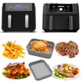thumbnail image 4 of 2 Pcs Pot en Silicone pour Friteuse à Air Chaud avec Poignée Doublure Réutilisable Panier en Silicone pour Friteuse à Air Accessoires pour Friteuse à Air Four Micro-Ondes, 4 of 11
