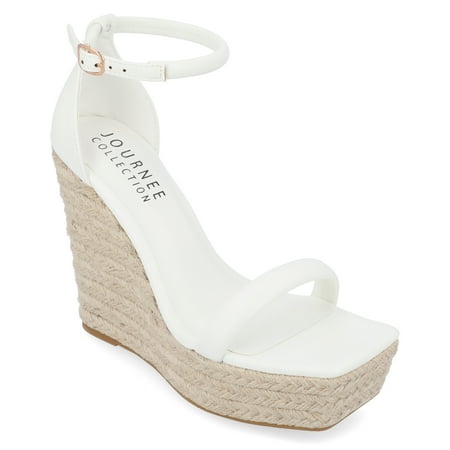 

Journee Collection Womens Olesia Tru Comfort Foam Buckle Espadrille Wedge Sandals