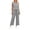 Gray, variant on Womens 2 PC Sets Sleeveless Crew Neck Tank Tops Drawstring Cropped Pants Daily Wear Casual Vacation Sets(XXL,Army Green)