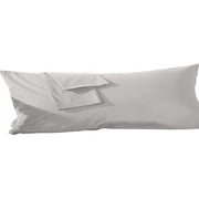 Body Pillow Cover Super Soft 600 Thread Count Silver Grey 100% Natural Cotton 1 Piece Body Pillow Case 20 X 60 Inch Envelope Closure