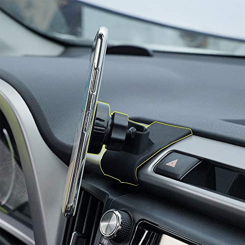 Big Phones with Case Friendly Auto Accessories Navigation Bracket Interior Decoration Mobile Cell Mirror Phone Mount LUNQIN Car Phone Holder for 2016-2018 Toyota RAV4