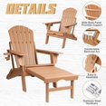 thumbnail image 4 of PAOLFOX Adjustable Backrest and Folding Adirondack Chair with Ottoman, 4 of 9