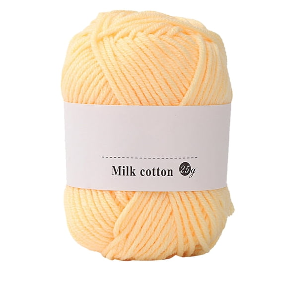 kkbbma under $5 Crochet Yarn, 25g Milk Cotton Yarn Hand Knitting Crochet Wool, SoftBabyCotton DIY Craft Yarn, Colorful Knitting Yarn for Scarves Hats, Beginner Friendly Crochet Yarn