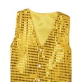 thumbnail image 3 of renvena Kids Boys Girls Sequins Vest Glittery Jacket Waistcost for Jazz Hip Hop Dance, 3 of 6