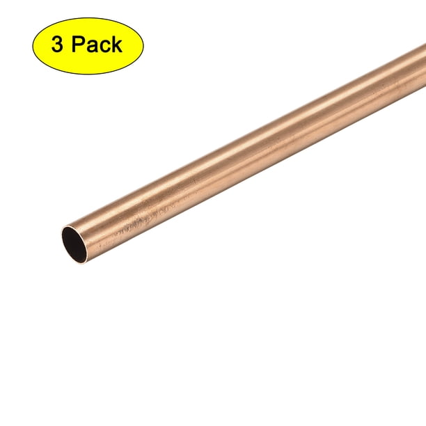 Tubo redondo de cobre Uxcell sin costura, tubo recto de 6 mm x 0.2 mm