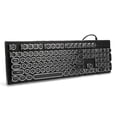 thumbnail image 2 of Clavier Éclairé, Rétro Câblé Accessoire Informatique Mécanique de Jeu Clavier Méticuleusement Conçu, 2 of 14