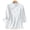 White mandarin collar embroidered blouse women a1, variant on thefmos Women's Mandarin Collar Embroidered Blouse 3/4 Sleeve Solid Color Casual Top Trendy Spring Fall Outfit, Green 2XL