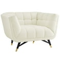 thumbnail image 2 of Modway Adept Performance Velvet Armchair in Ivory, 2 of 5
