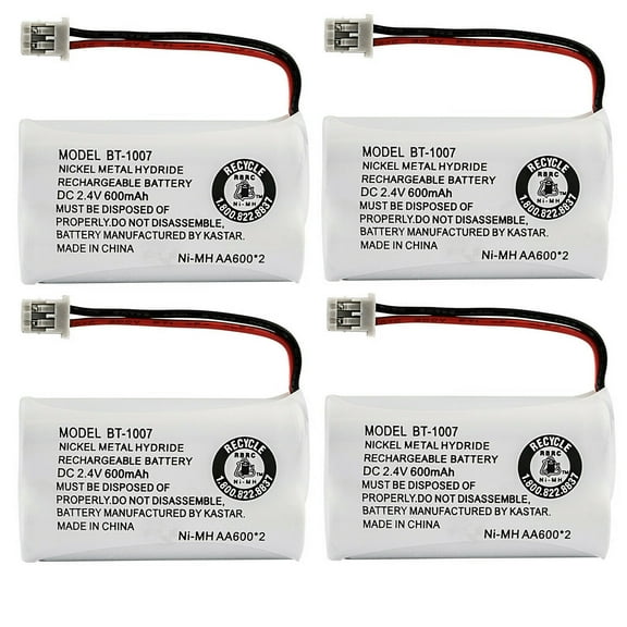 Kastar 4-Pack BT-1007 Battery Replacement for Uniden DECT 6.0 Phone DECT1340 DECT1363B DECT1363W DECT1363B-2 DECT1363W-2 DECT1400 DECT1480-2 DECT1480-3 DECT1480-4 DECT1480-5 DECT1560 DECT1560-2