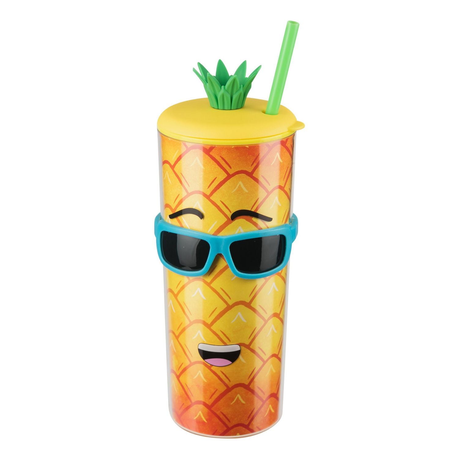 20oz Shady Fruit Pineapple, Sipper<br>Novelty<br>20 Fluid Ounce