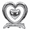 Silver, variant on PMU Valentine's Day Heart Shaped Standing Open Heart Mylar Balloon18 Inch, Gold Pkg/25