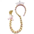 thumbnail image 1 of B Pelucas de Vestir de Princesa, Diademas de Peluca Trenzada Larga de Princesa para NiñAs Cosplay Tocado de Princesa Tocado Rosa, 1 of 5