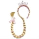 thumbnail image 1 of B Pelucas de Vestir de Princesa, Diademas de Peluca Trenzada Larga de Princesa para NiñAs Cosplay Tocado de Princesa Tocado Rosa, 1 of 5