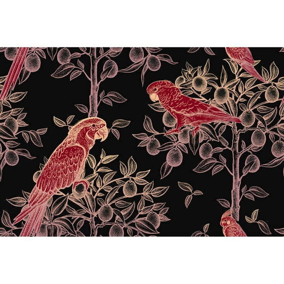 MuralsPrint Bensuade Tropical Birds Removable Wallpaper - 10'ft H x 24''inch W