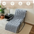 thumbnail image 2 of Eurhowing Corduroy Chaise Lounge Cushion, 71x22x3 Inch Thick Lounge Chair Cushion with Non-Slip Backing, Soft Plush Pad for Recliner Rocking Chair, Light Gray, 2 of 10