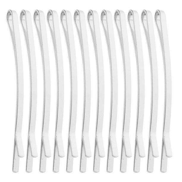 100 horquillas para el pelo para niñas, sencillas, decorativas, de metal, color blanco