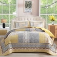 thumbnail image 1 of Juego de edredón WONGS BEDDING, amarillo, tamaño king, bohemio, patchwork, 1 of 8
