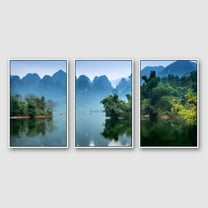 IDEA4WALL Framed Canvas Wall Art for Living Room, Bedroom Beautiful Nature Norway Landscape Canvas Prints for Modern Home Decoration Ready to Hang - 16"x24"x3 Panels