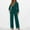 Green, variant on Riforla Women Casual Jumpsuits Loose Fit Belted Dressy Long Sleeve Crewneck Autumn Jumpsuit Long Wide Legs Formal Rompers Women's Jumpsuit Red XL