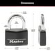 thumbnail image 3 of Candados con Llave Master Lock Negro Paquete de 2, 3 of 7