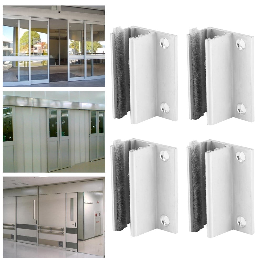Sliding Door Positioner 4Pcs Roller Guide Door Swing Stopper Automatic Induction Door Guide Sliding Door Hardware Adjustable Wheel for Home Bathroom Glass Doors