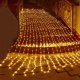 thumbnail image 2 of Cortina de luces en cascada de 3 x 3/6 x 3 m para exteriores, para Navidad, para colgar, con forma de lluvia, resistente al agua, 2 of 5