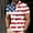 Multicolor 3, variant on Men's USA 4Th Of July Shirts Independence Day Flag Button Up T-Shirt Casual Short Sleeved Lapel Top Multicolor XXL
