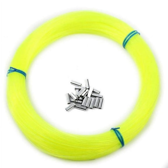 Diamond Fishing Products Diamond Outrigger Kit 400# 50yards or 100yards 50 Yards, Hi-Vis Yellow Leader