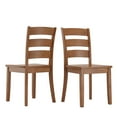 thumbnail image 6 of Lexington 7-Piece Dining Set with 60 Dining Table and 6 Ladder Back Chairs, Antique Berry Red, 6 of 8