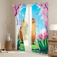 thumbnail image 3 of Homewish Pink Cherry Blossom Black Out Curtains,Cute Capybara Curtains Pack of 2 (42x63 Each),Kawaii Tulip Flower Bedroom Curtains For Girls Kids,Microfiber Bedroom Decor, 3 of 6