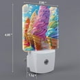 thumbnail image 2 of Honeii Rainbow Melting Ice Cream Print LED Night Light with Light Sensor, Night Lights Plug Into Wall,Ideal for Bedrooms and Hallways-US, 2 of 7