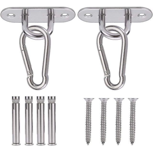 2 ganchos de acero inoxidable para techo de alta resistencia