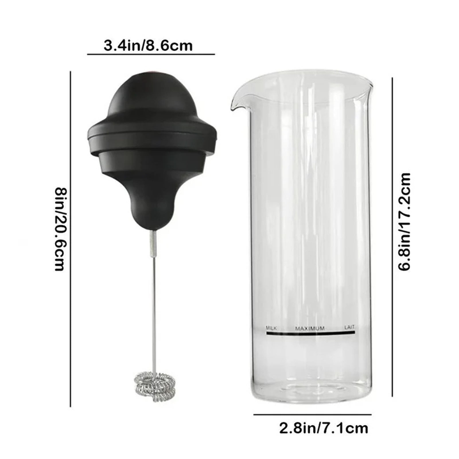 Portable Milk Frother Electric Foamer Coffee Foam Maker Milk Shake Mixer Battery Milk Frother