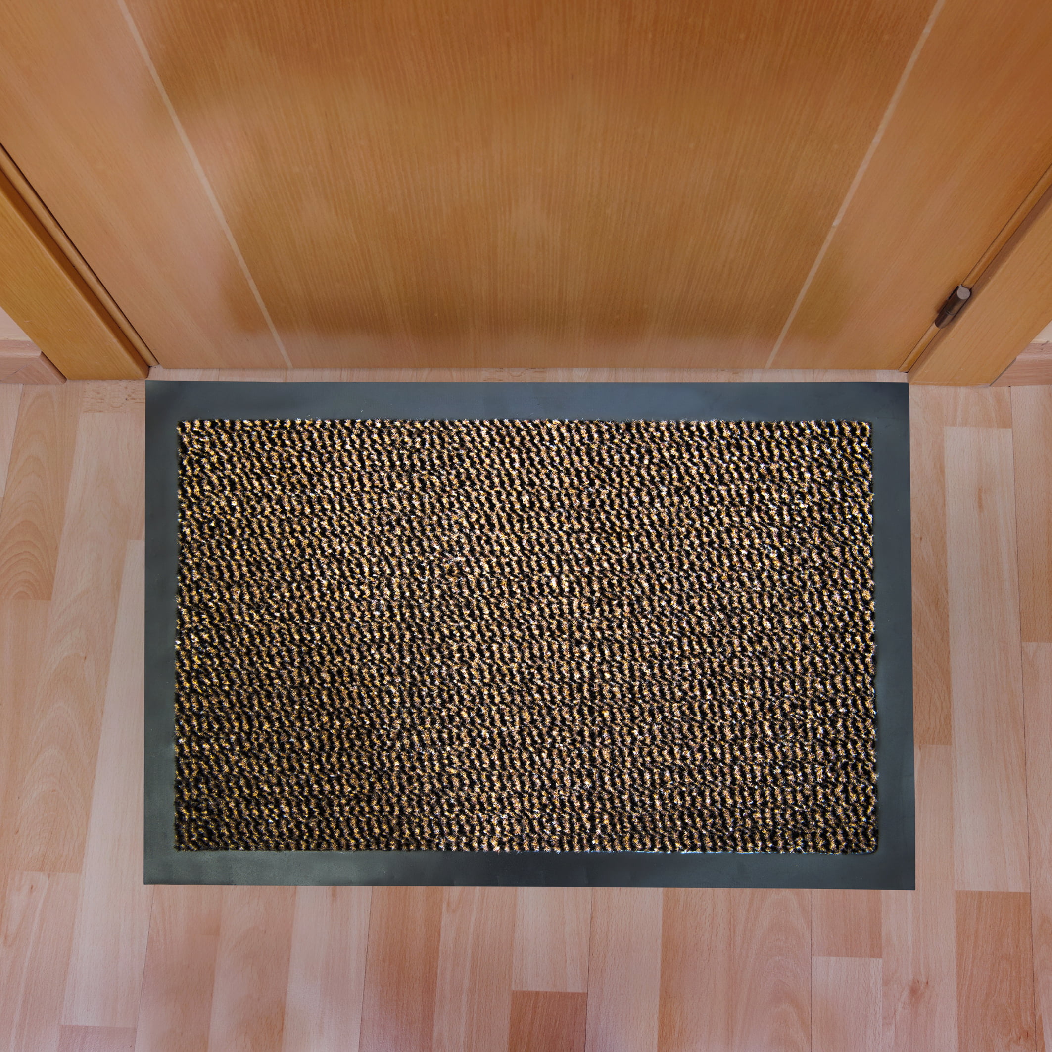 ITSOFT Indoor Door Mats for Entryway, Non-Slip Entry Mat, 35x24 inch Brown & Camel, Size: 35 x 24