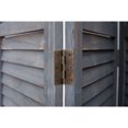 thumbnail image 2 of Legacy Decor 3 Panels Room Divider Rustic Wood w/ Decorative Cutout, Grey Color, Freestanding, 2 of 4