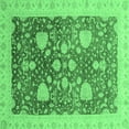 thumbnail image 1 of Ahgly Company Indoor Square Oriental Emerald Green Modern Area Rugs, 5' Square, 1 of 4