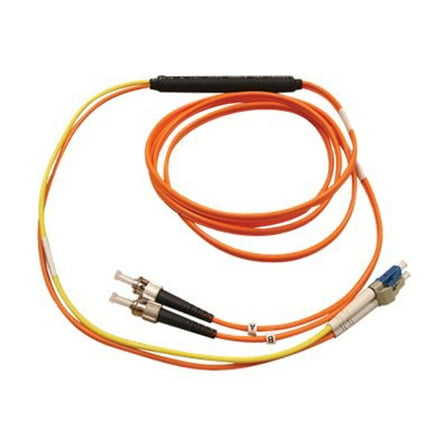 Eaton Tripp Lite Series Fiber Optic Mode Conditioning Patch Cable (ST/LC), 3M (10 ft.) - Mode conditioning cable - LC multi-mode, LC single-mode (M) to ST multi-mode (M) - 3 m - yellow, orange