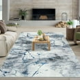thumbnail image 3 of Garvee 5'x7' Modern Abstract Area Rugs Marble Design Accent Carpet, Distressed Print Rug Washable Rug with Non-Slip Backing Ultra-Soft Low Pile Indoor Rug for Living Room Bedroom Office, Blue, 3 of 8