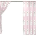 thumbnail image 3 of Coolnut Sheer Curtains White Bear On Pink Gauze Door and Window Voile Curtain Panels for Bedroom Living Room W55 x L78 In 2, 3 of 3