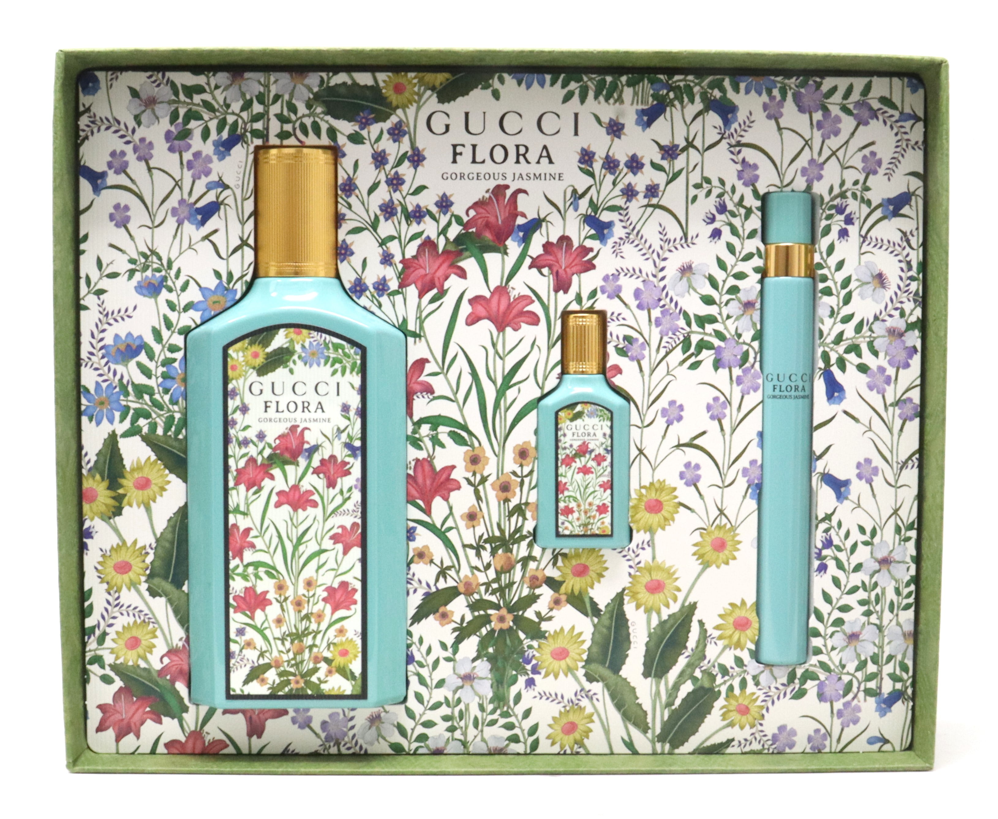 Gucci Flora Gorgeous Jasmine 3pcs Gift Set For Women 100ml Eau De