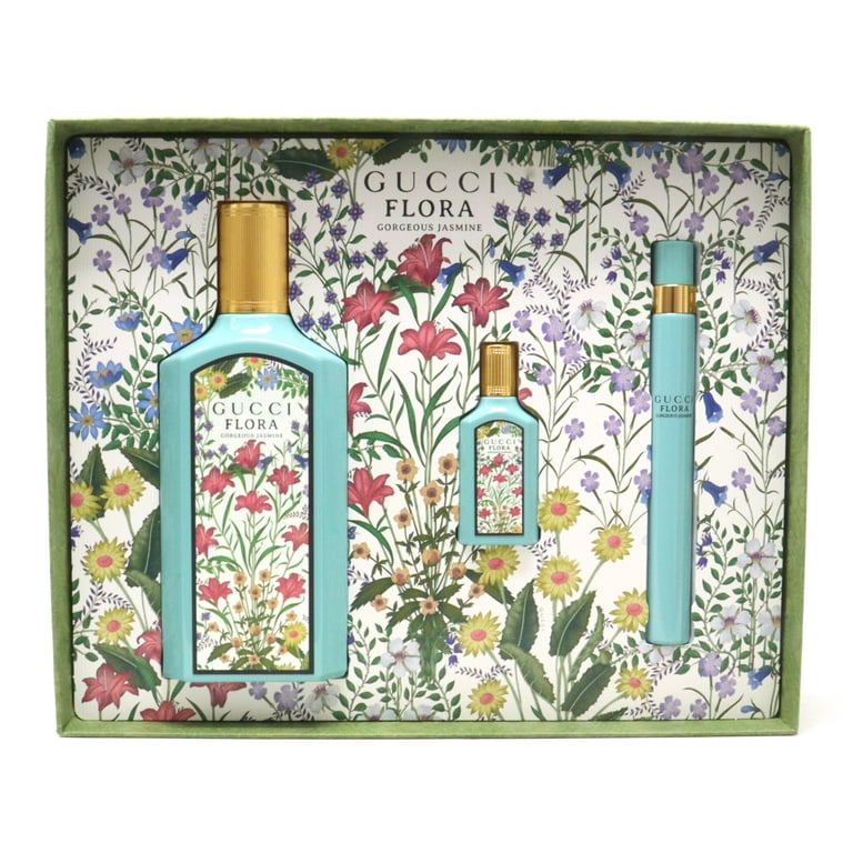 Gucci Flora Gorgeous Jasmine 3pcs Gift Set For Women 100ml Eau De