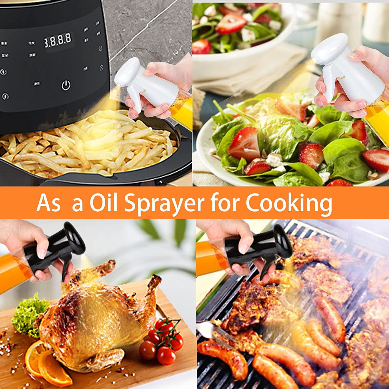 Vaporisateur D'huile Et Vinaigre - Flacon Pulvérisateur En Verre Avec Graduation - Pour Cuisson, Salades, Dosage Précis Sans Gaspillage - 5