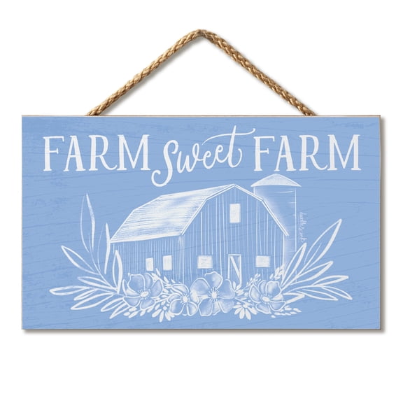CounterArt Farm Sweet Farm Decorative Hanging Wood Wall Sign