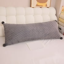 Steadline Velvet Long Body Pillow With Hotel Grade Filling - Side Sleeping Support For Sofa And Bed Use Hypoallergenic Fabric With Soft Texture For Comfortable Night Rest 23.62 Inches