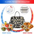 thumbnail image 4 of OBREWU Black Sunflower Womens Lunch Box for Work,Insulated Large Black Sunflower Lunch Bag for Women,Loncheras Para Mujer,Leakproof Adult Lunch Bag for Work,Beach,Travel,Picnic,Camping, 4 of 7